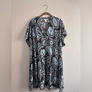 Paisley Print Women's Dress